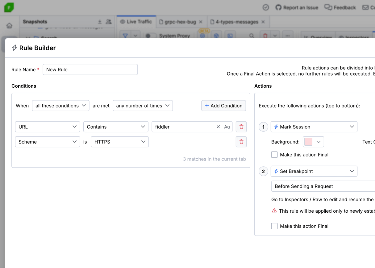 screenshot of Fiddler Everywhere